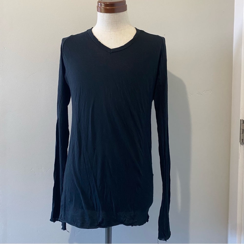 Julius men’s black long-sleeve T-shirt, Size 1 (~XS)